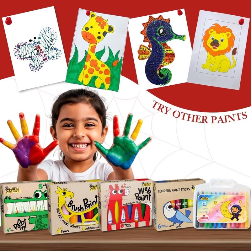 Creative Factory Web Paint Art Set - Mess Free Non-Toxic Painting Kit for Kids Age 4+ - Image 5